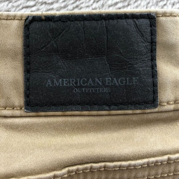 American Eagle Outfitters Womens Jeans Size 8 Skinny Jeggings Stretch Casual Tan - Picture 12 of 14